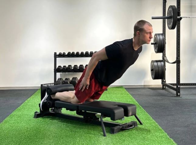 Trying the nordic bench